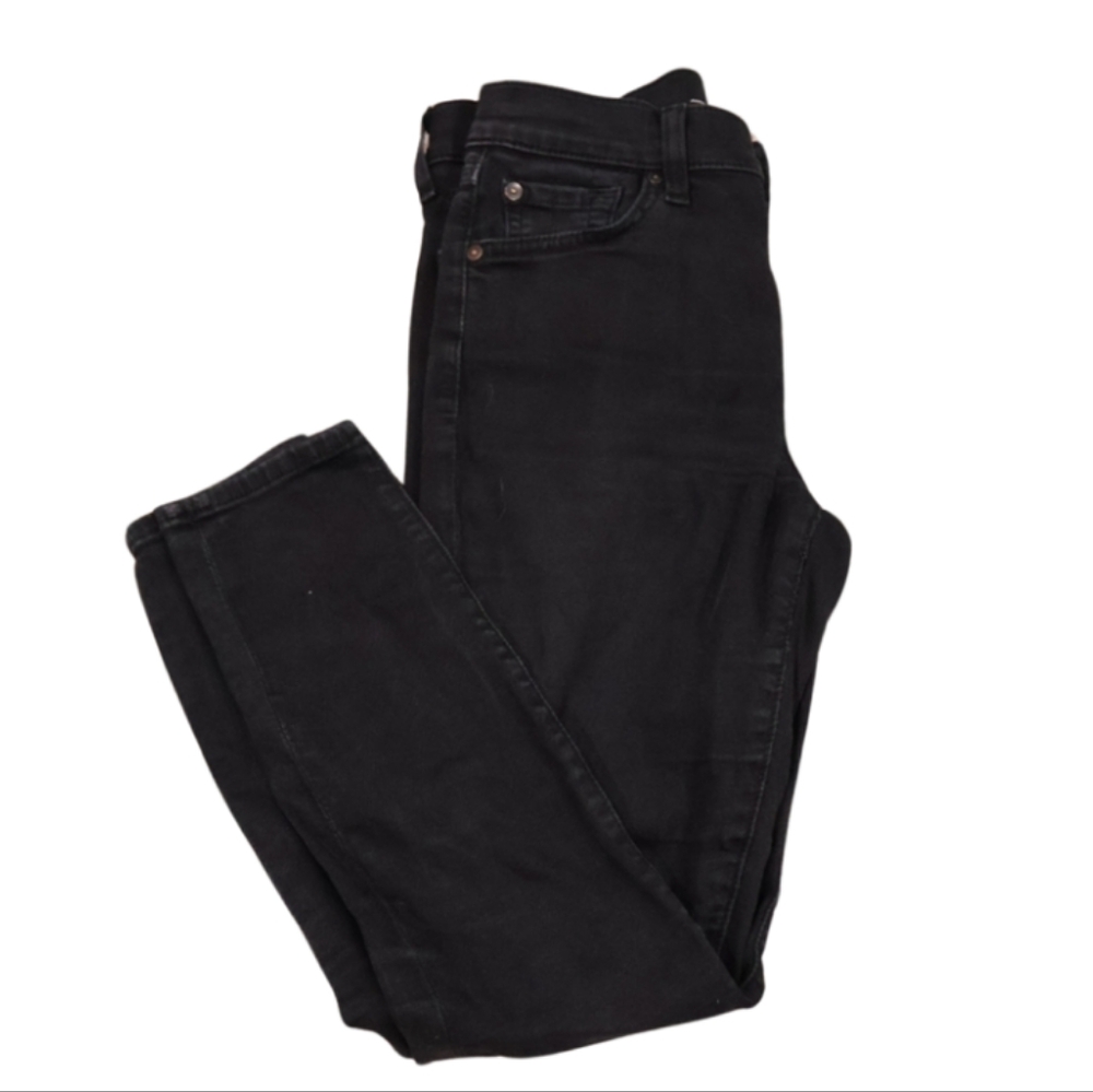 7 For All Mankind Ankle Gwenevere Classic Black Skinny Jeans